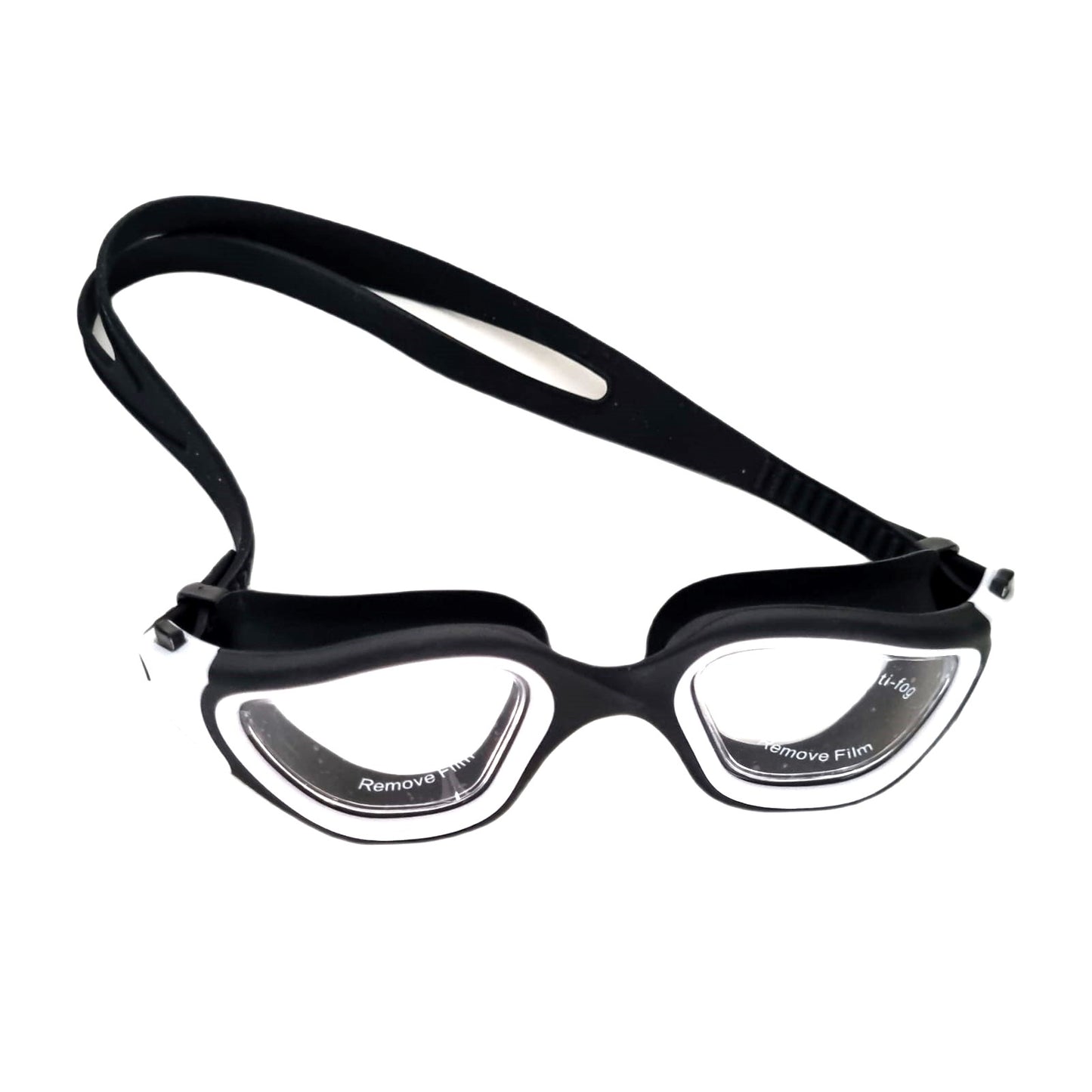 FLOWOLF FH1 Open Water Goggles - Wht/Blk Clear Lens
