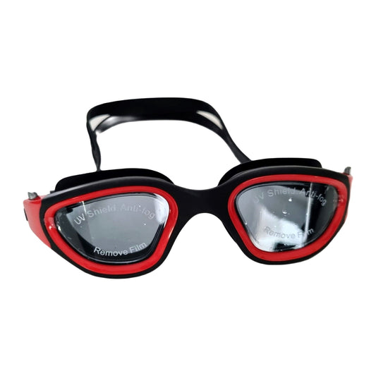 FLOWOLF FH1 Open Water Goggles - Red/Blk Grey Lens