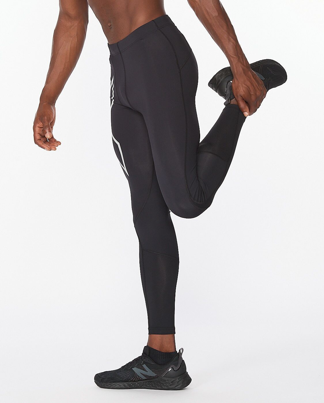 2XU SA - Men's Aero Vent Compression Tights - Black/Silver Reflective