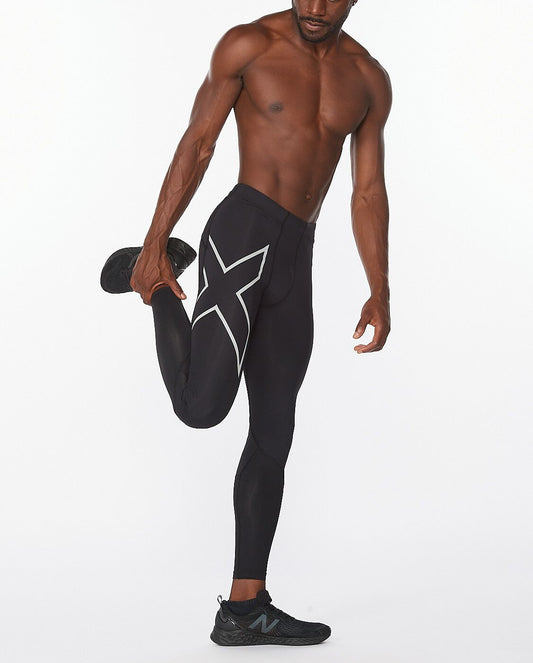 2XU SA - Men's Aero Vent Compression Tights - Black/Silver Reflective