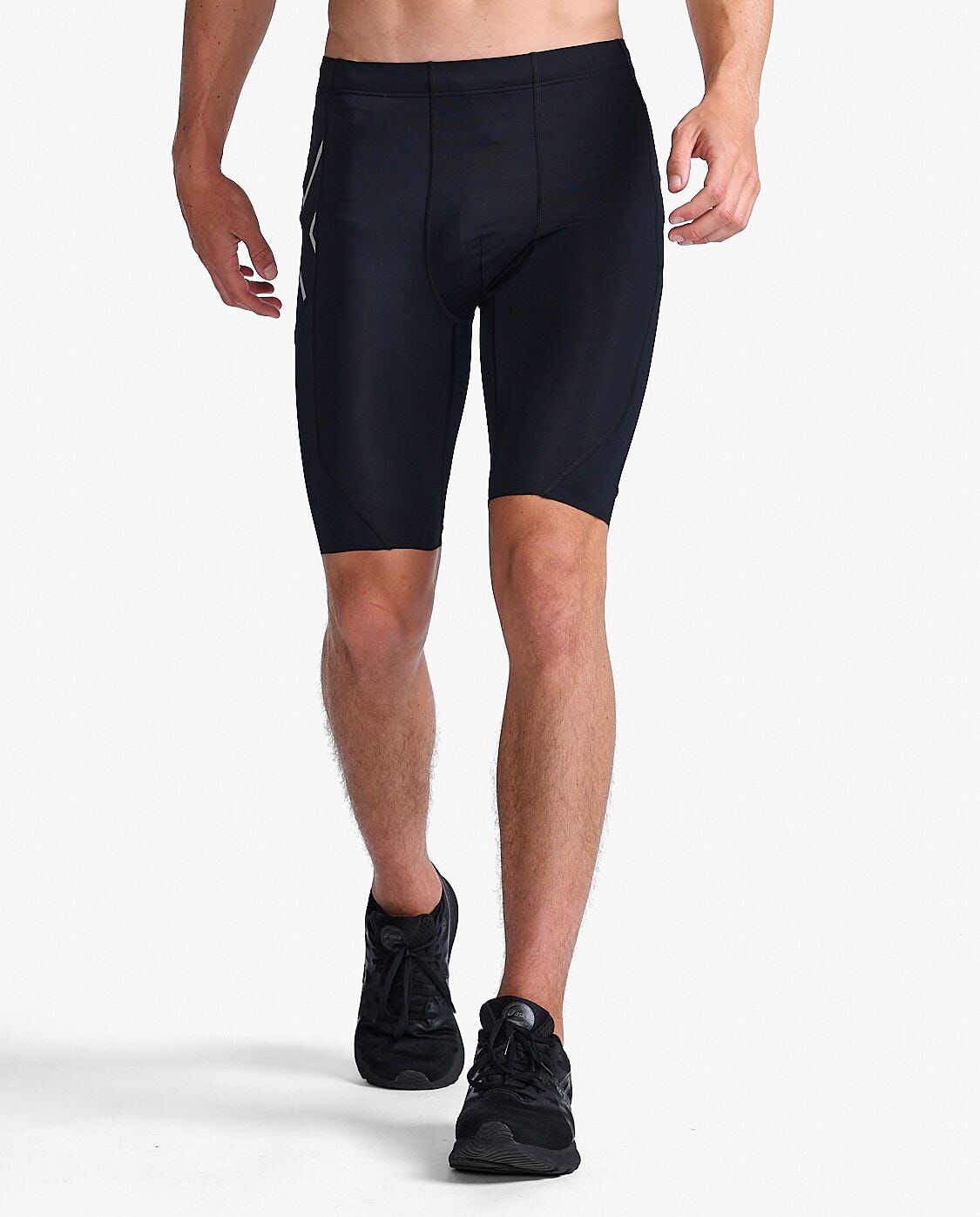 2XU South Africa - Mens Aero Compression Short - Black/Silver Reflective