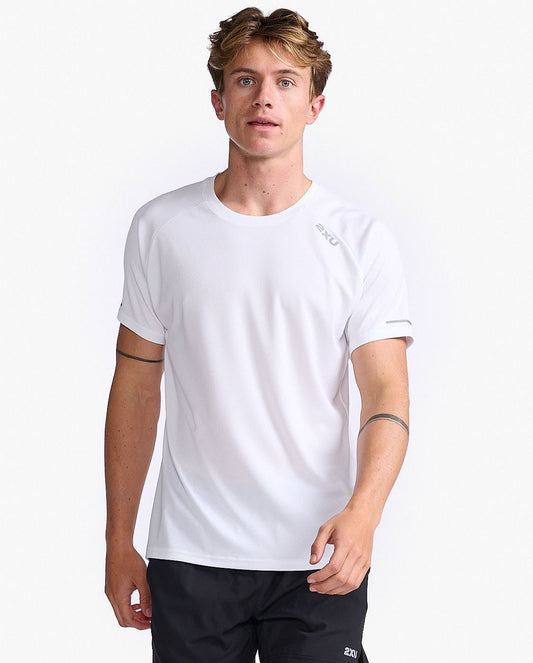 2XU South Africa - Men's Aero Tee - White/Silver Reflective