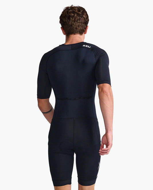 2XU Core Sleeved Men's Trisuit - Black/White