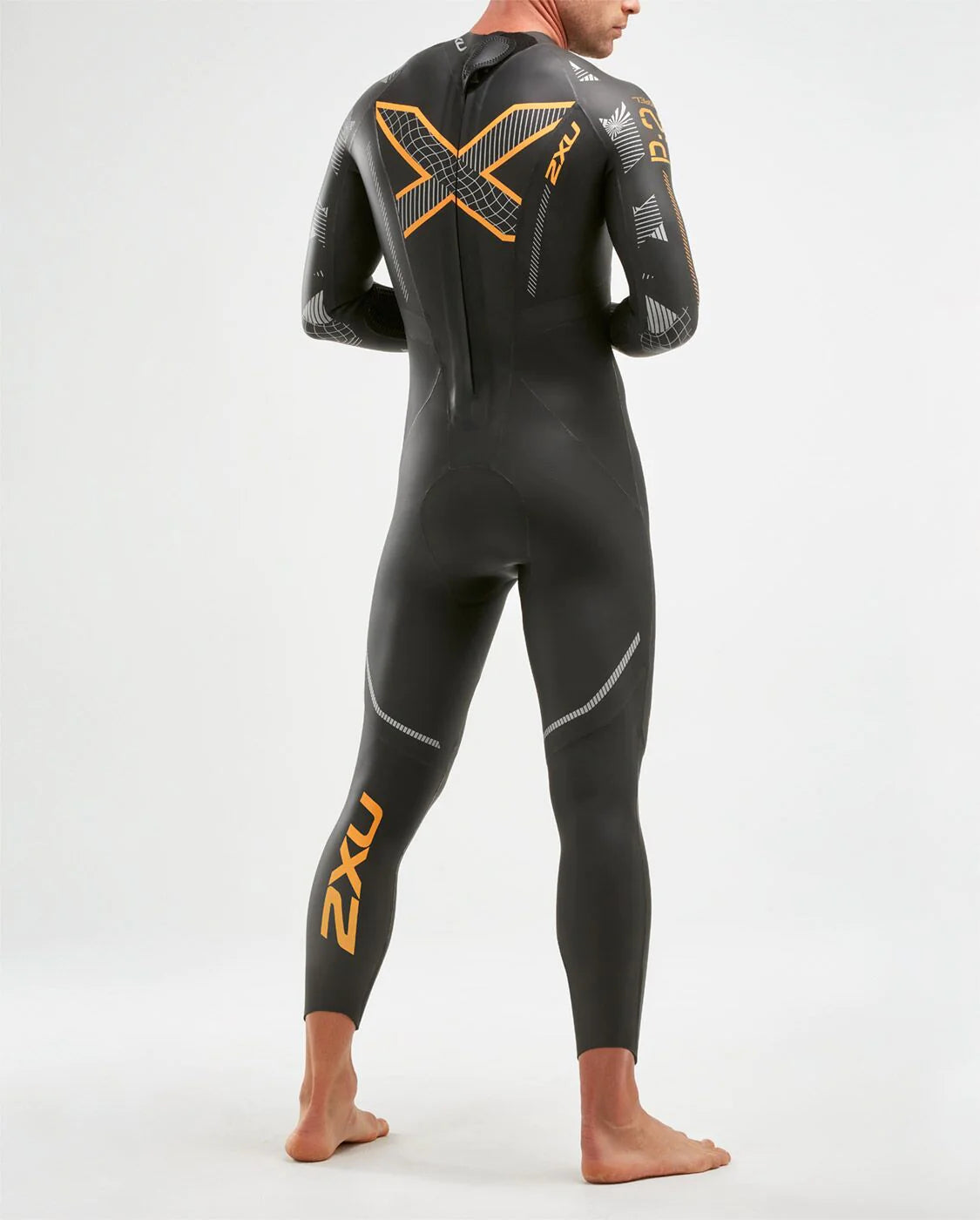2XU Men's P2 Propel Wetsuit - Black / Orange Fizz