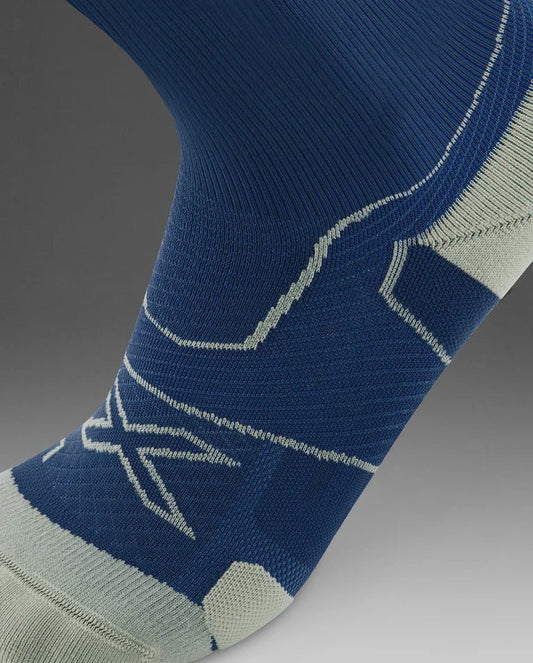 2XU South Africa - Vectr Cushion Crew Socks - Indigo/Dark Sage