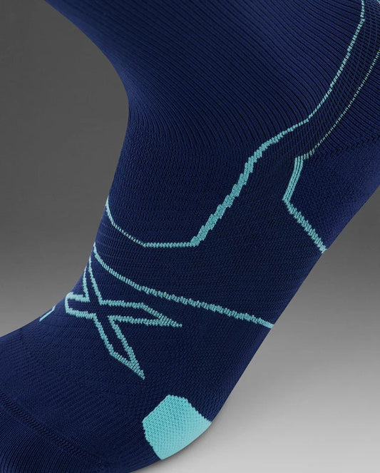 2XU South Africa - Vectr Cushion Crew Socks - Midnight/Retro Blue