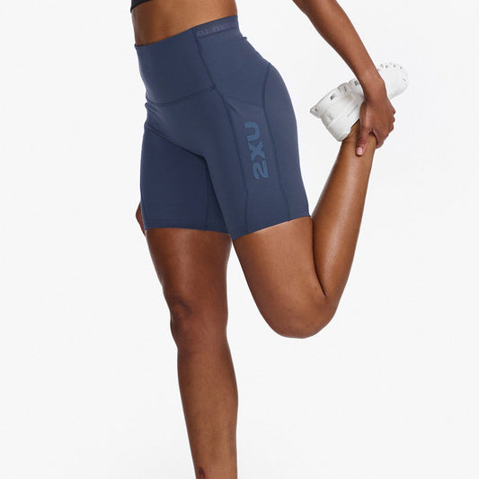 2XU South Africa - Women's Form Stash Hi - Rise Bike Shorts - IDK/IDK