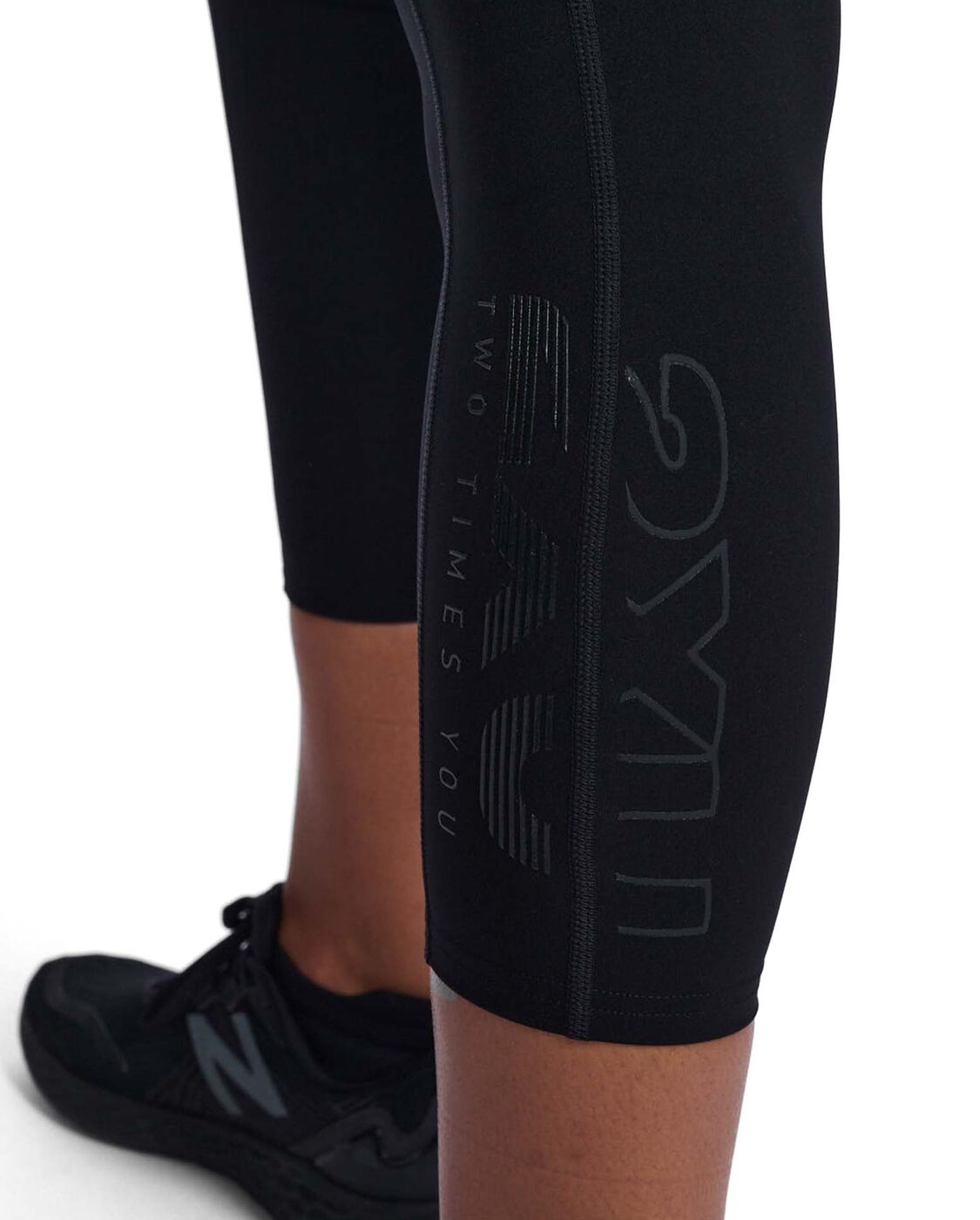 2XU South Africa - Womens Form Stash Hi-Rise Compression 7/8 Tights - Black - BLK/BLK