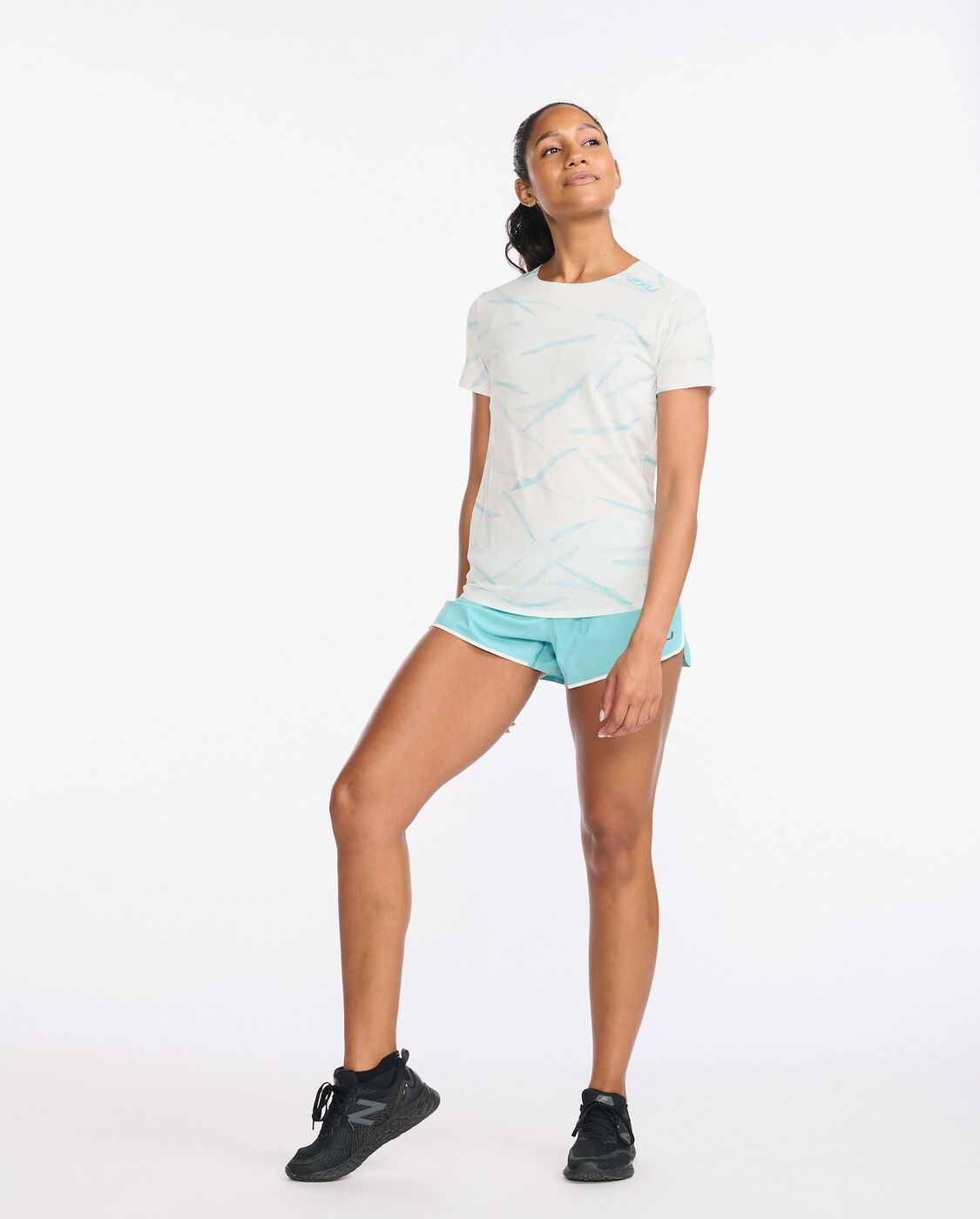 2XU South Africa - Womens Light Speed Tee - Soft Focus - Soft Focus/Porcelain Reflective