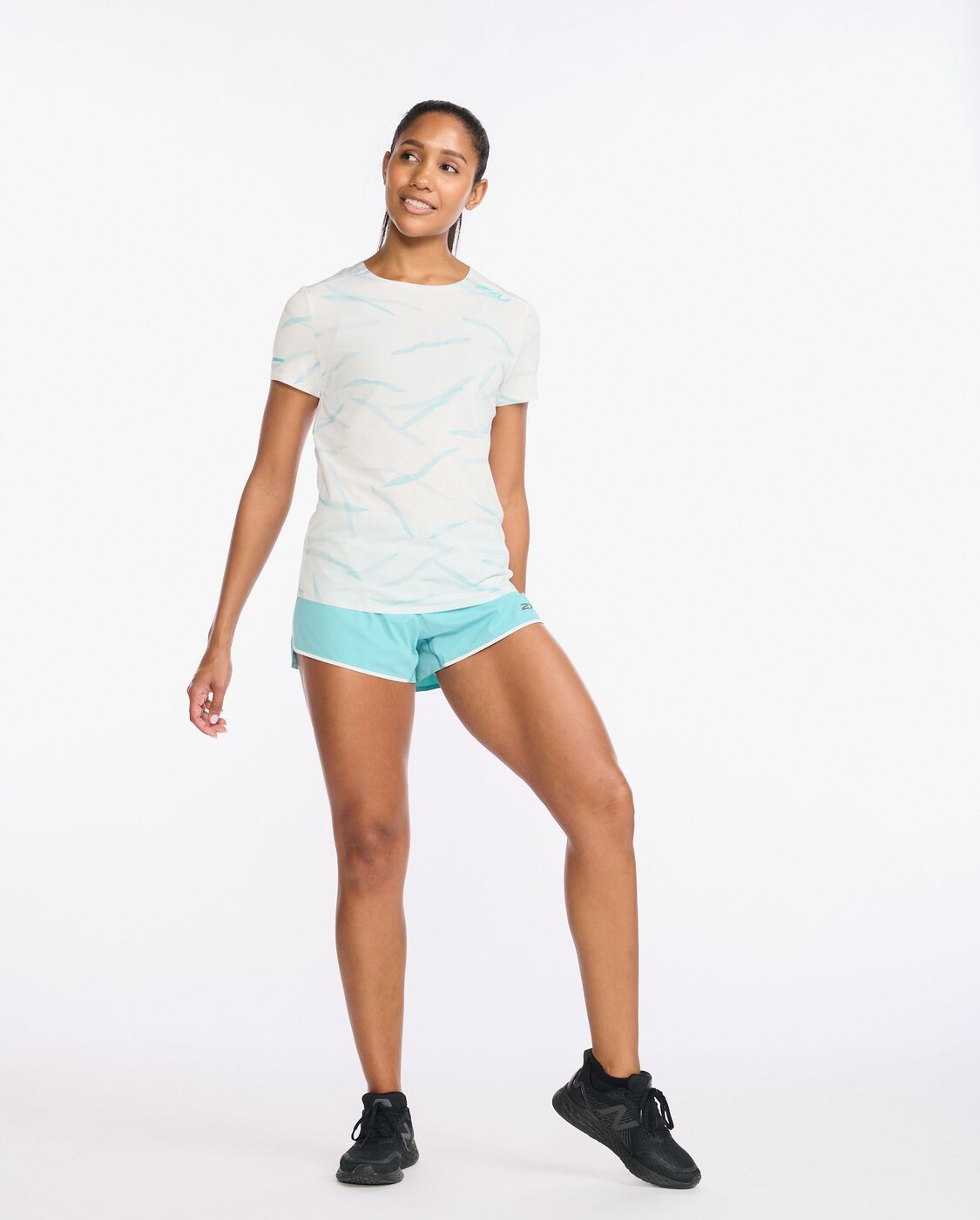 2XU South Africa - Womens Light Speed Tee - Soft Focus - Soft Focus/Porcelain Reflective