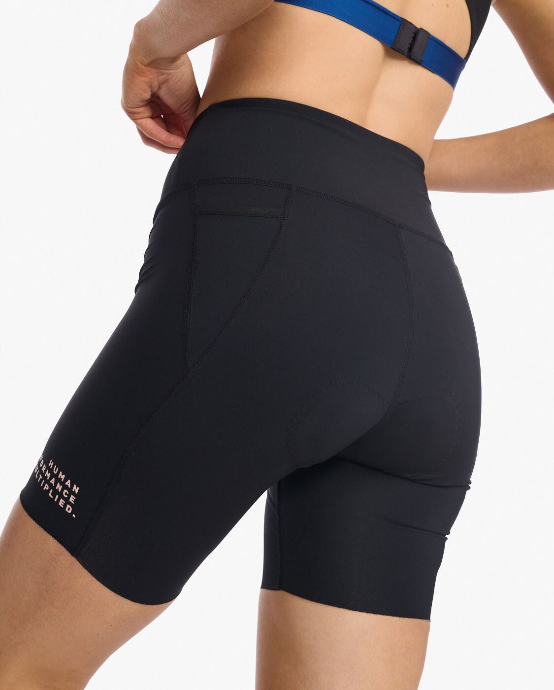 2XU South Africa - Womens Aero 7 Inch Tri Short - Black/Peach Whip