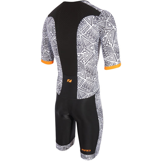 ZONE3 Active+ Full Zip Short Sleeve Trisuit - Kona Speed