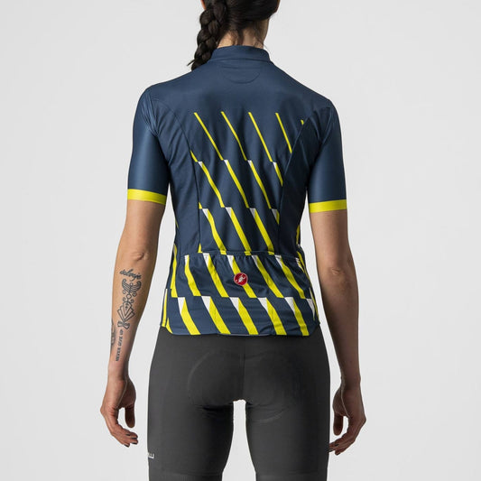 CASTELLI Pendio Women's Jersey - Moonlit Ocean Sulphur White