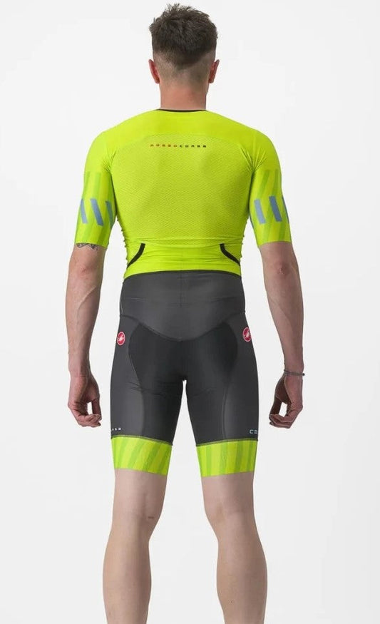 CASTELLI Free San Remo 2 Men's SS Suit - Electric Lime / Niagara Blue