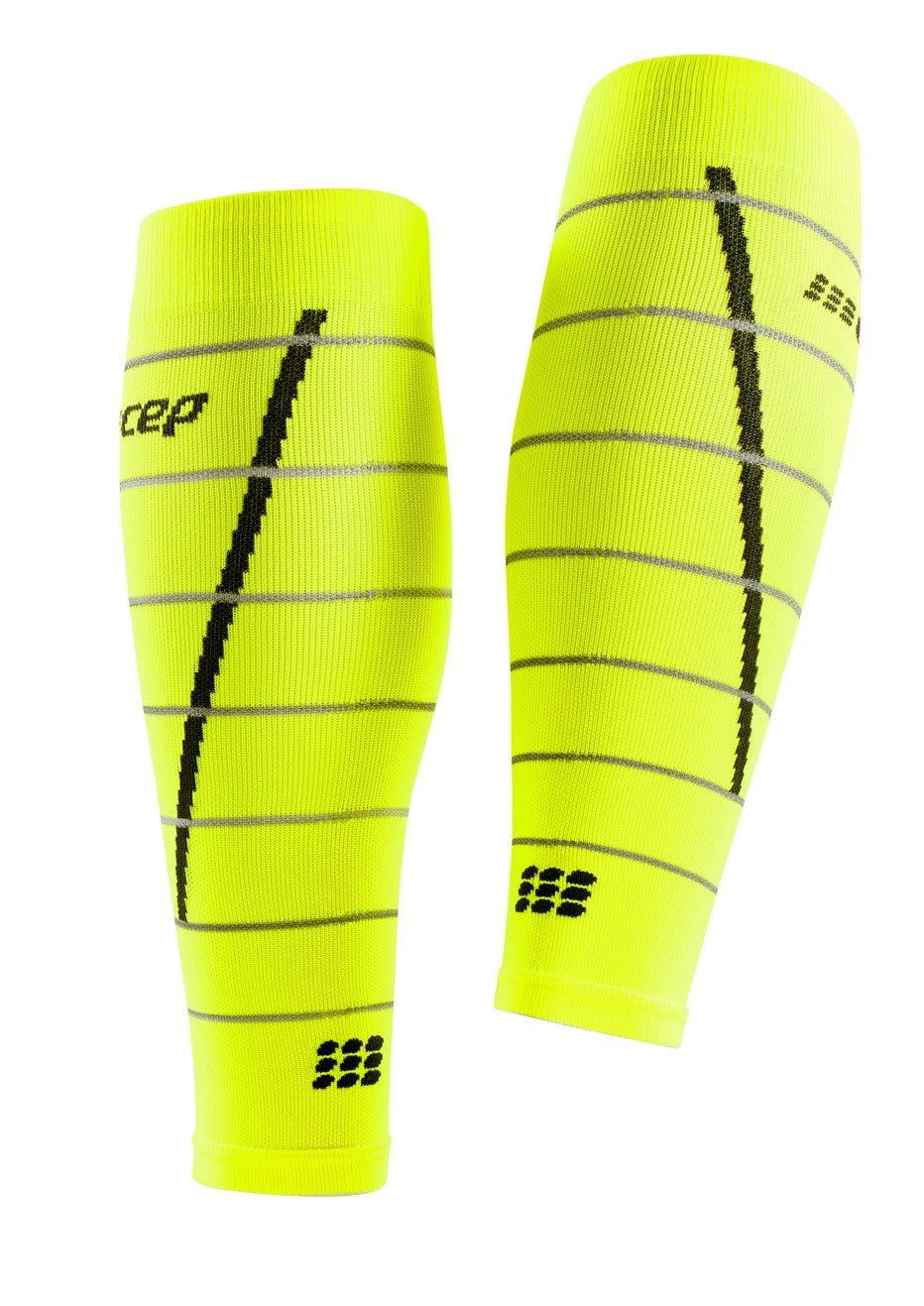 CEP Reflective Compression Calf Sleeves Men's - Neon Yellow