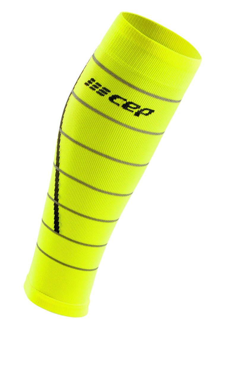 CEP Reflective Compression Calf Sleeves Men's - Neon Yellow