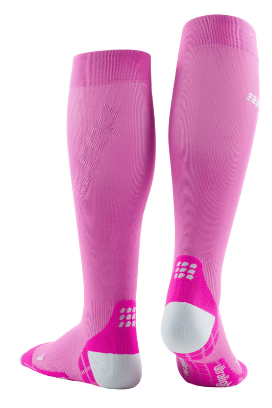 CEP Ultralight Compression Sock Tall Women's - Pink / Light Gray