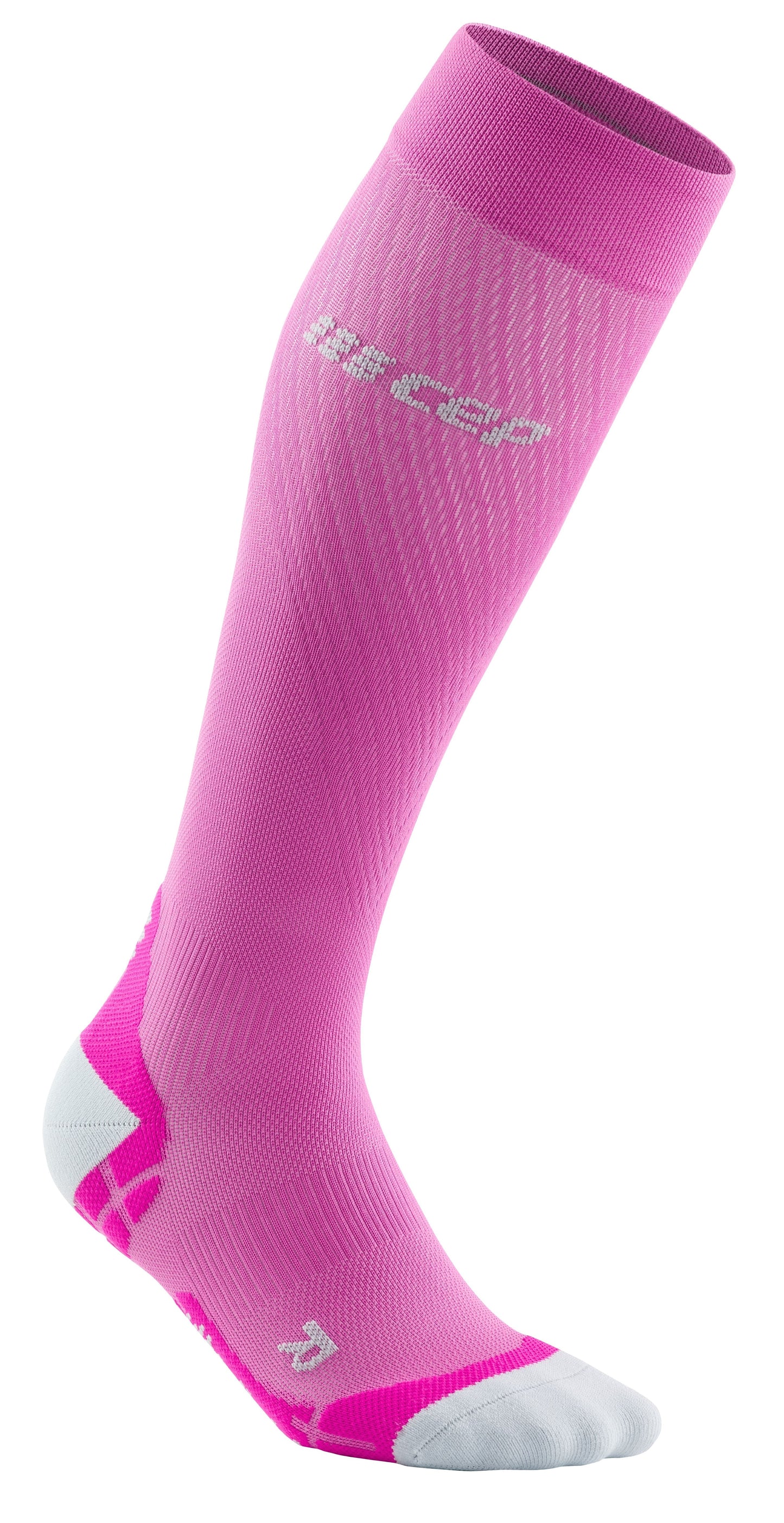 CEP Ultralight Compression Sock Tall Women's - Pink / Light Gray