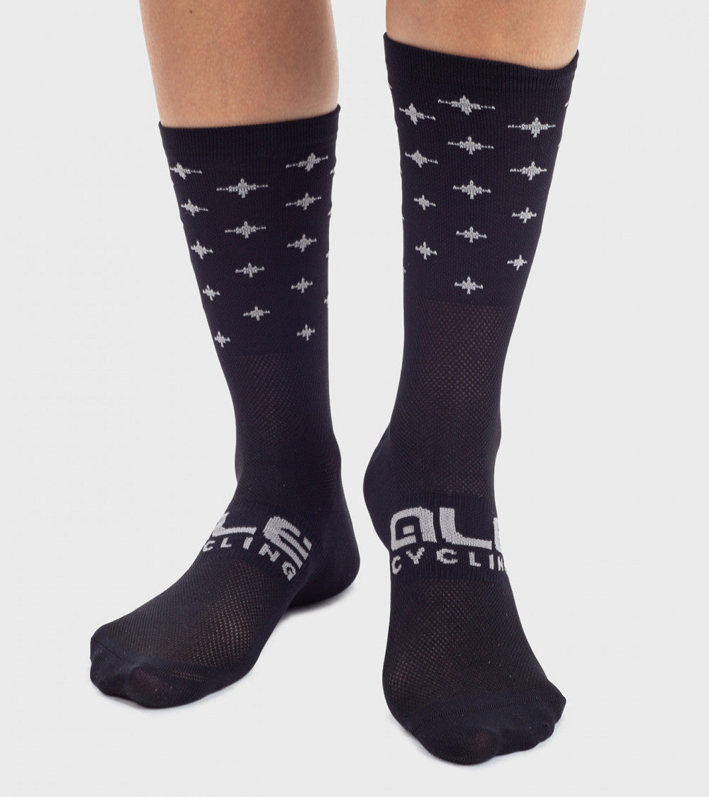 ALÈ Star Socks - Black / Dove Gray