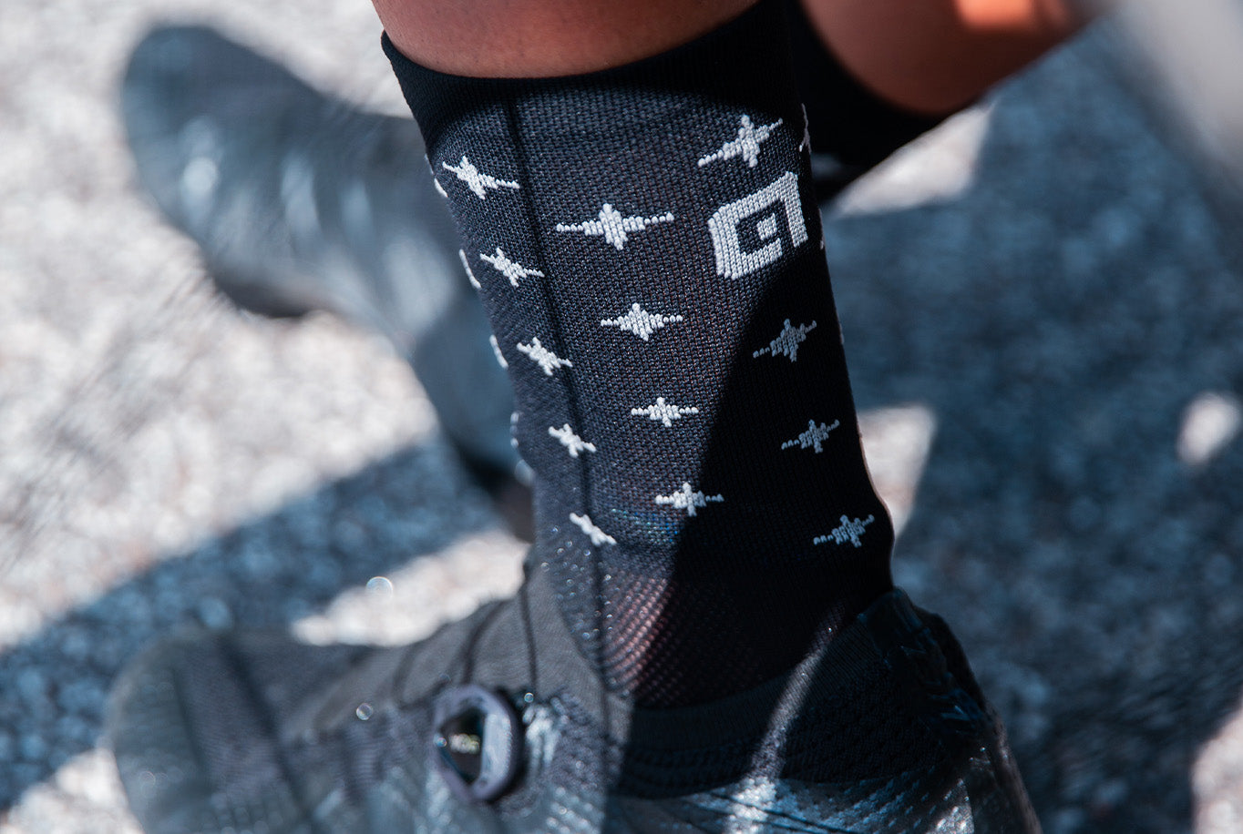 ALÈ Star Socks - Black / Dove Gray
