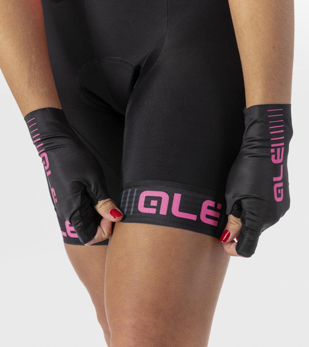 ALÈ Traguardo Bibshort Women's - Black / Fluo Pink