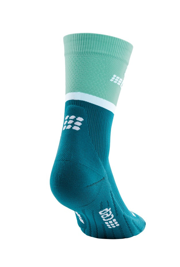 CEP Run Compression Socks Women's Mid Cut - Ocean / Petrol