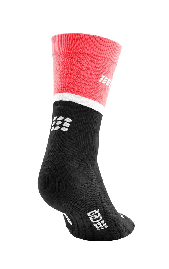 CEP Run Compression Socks Women's Mid Cut - Pink / Black