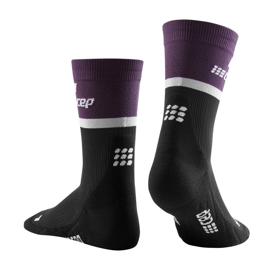 CEP Run Compression Socks Women's Mid Cut - Violet / Black