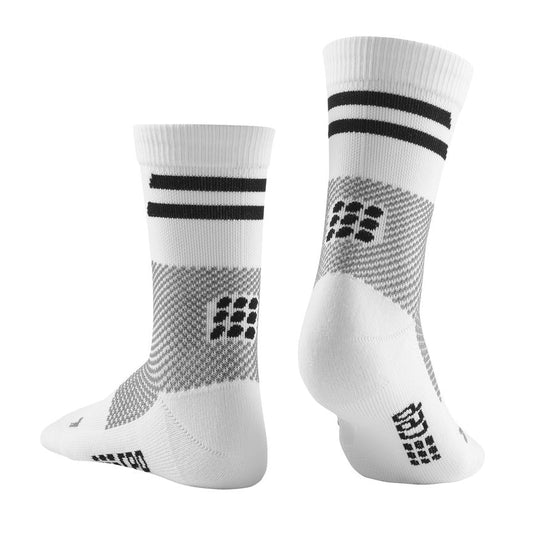 CEP Training Compression Socks Unisex Mid Cut- White