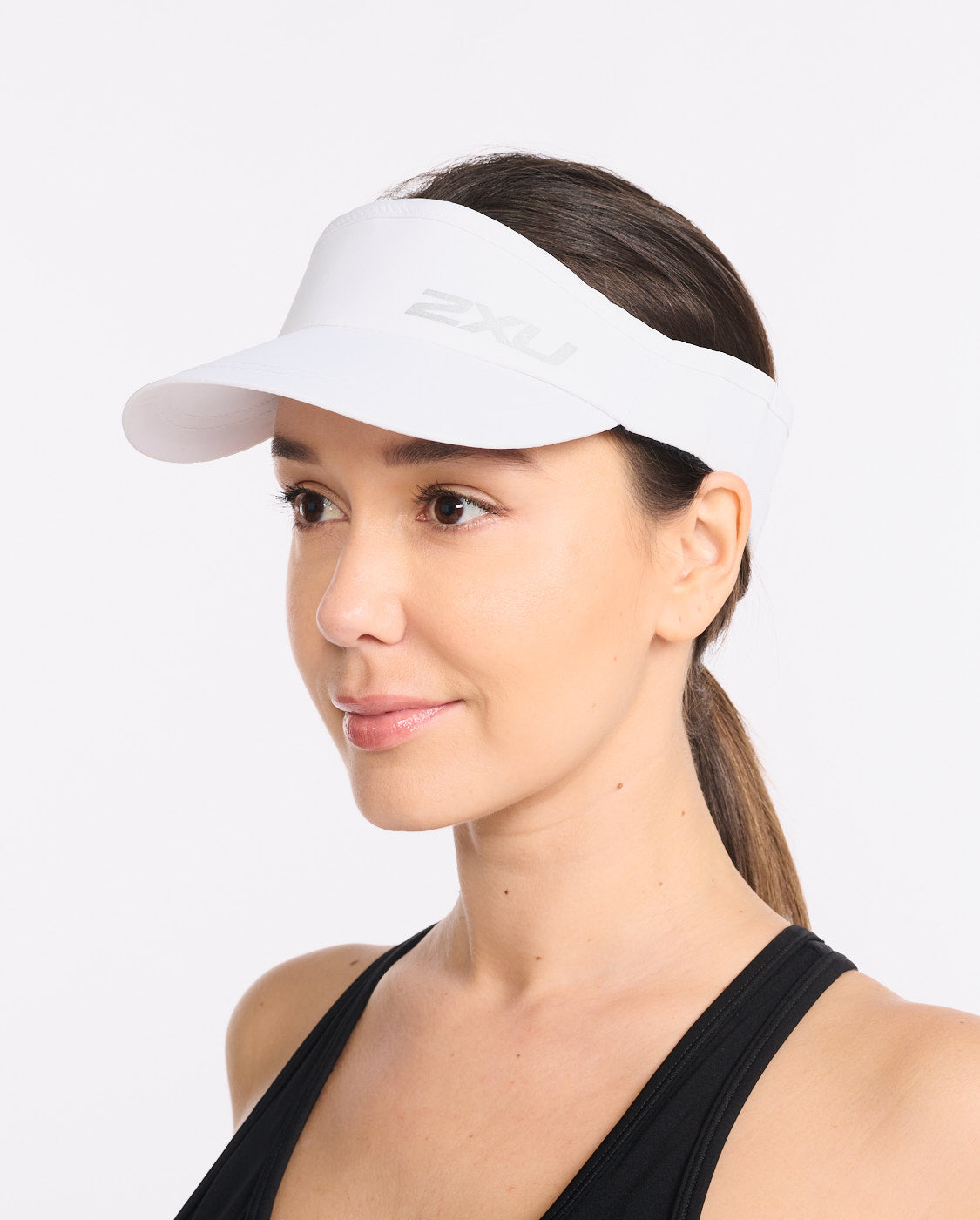 2XU Run Visor White