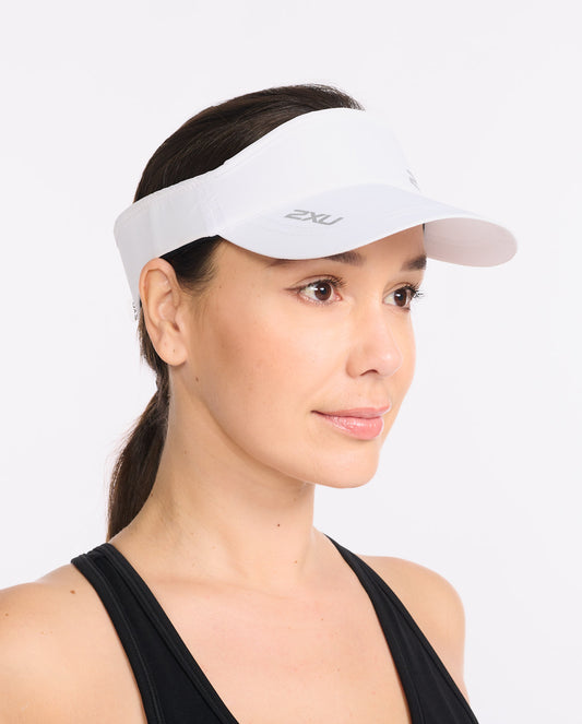 2XU Run Visor White