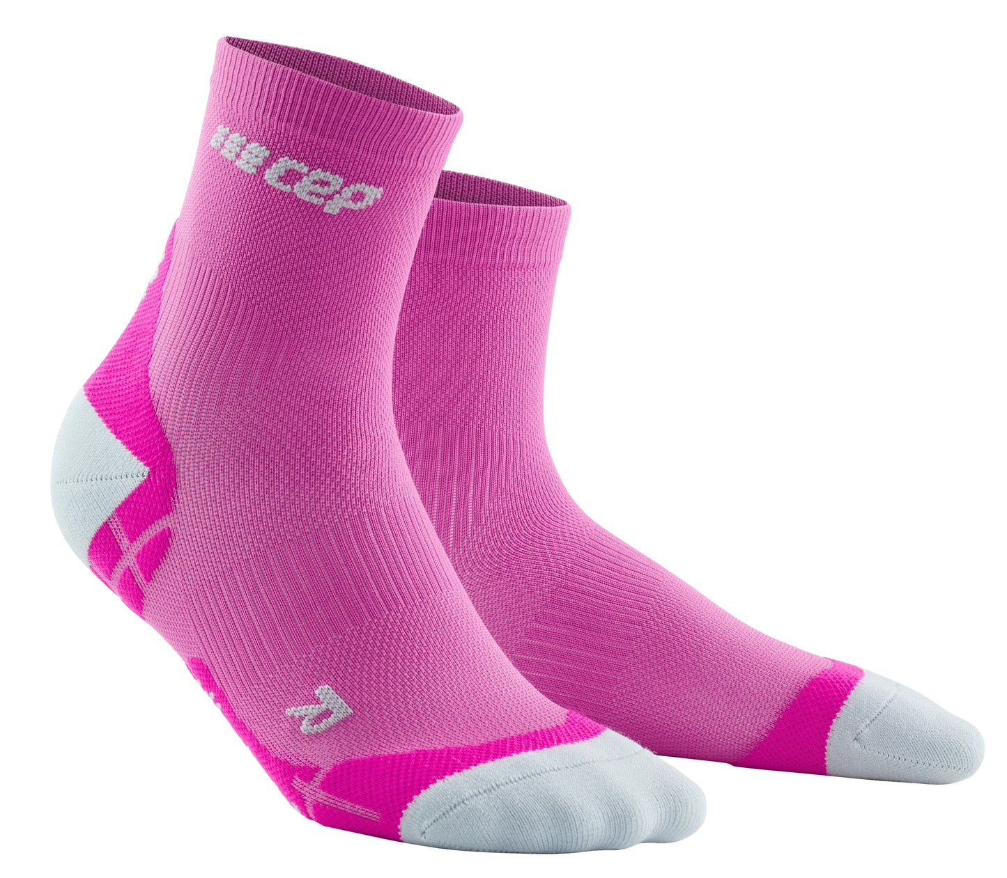 CEP Ultralight Short Compression Sock Women's - Pink / Light Gray