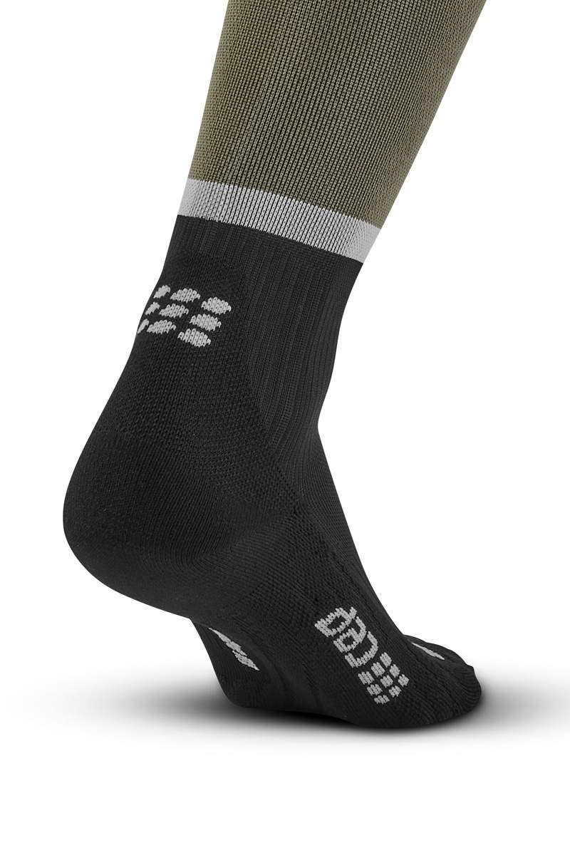CEP Run Compression Socks Tall Men's - Olive / Black