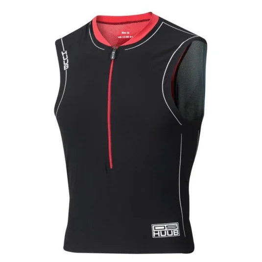 HUUB Men's DS Triathlon Top - BLK/RED/GRY
