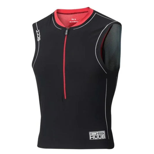 HUUB Men's DS Triathlon Top - BLK/RED/GRY