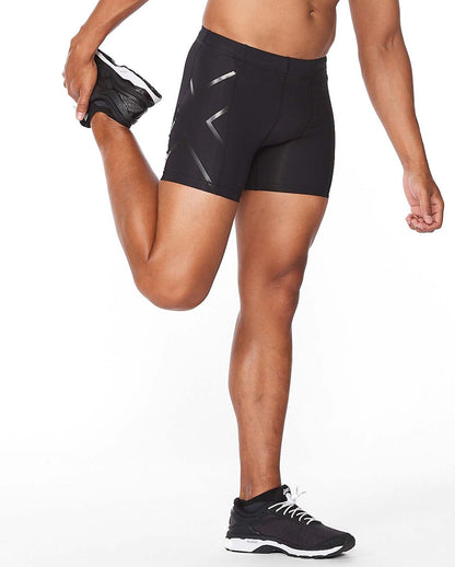 2XU South Africa - Men's Core Compression 1/2 Shorts - Black/Nero