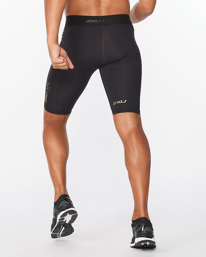 2XU SA - Men's Force Compression Shorts - Black/Gold