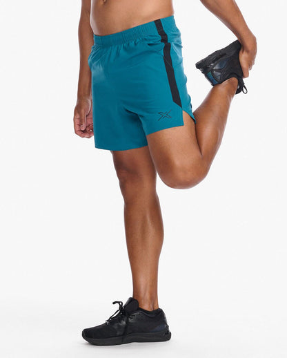 2XU South Africa - Mens Motion 6 inch Shorts - Oceanside/Black