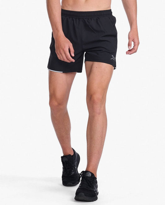 2XU South Africa - Mens Aero 5 Inch Shorts - BLK/SRF