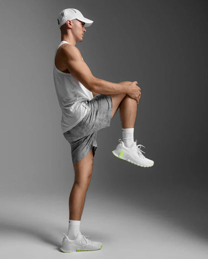 2XU South Africa - Men's Aero 7 Inch Shorts - Weathervane Marble/Blk Reflect
