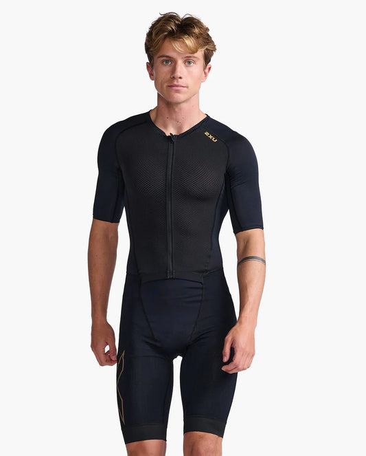 2XU Light Speed Sleeved Trisuit Men's - Black/Gold