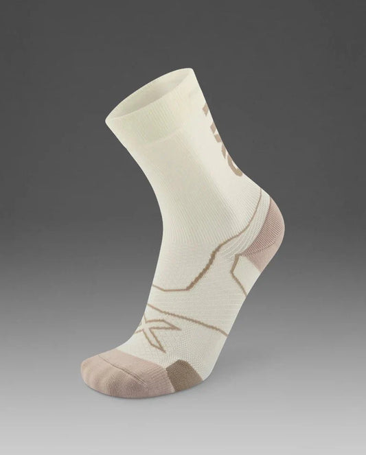 2XU South Africa - Vectr Cushion Crew Socks - Chalk/Mojave Desert