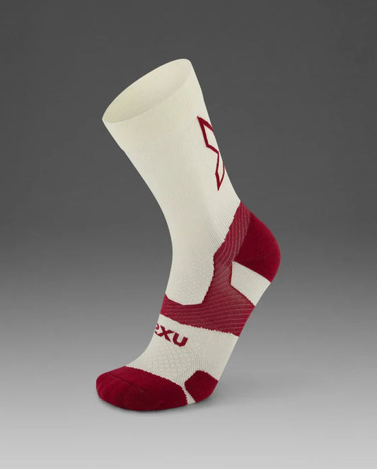 2XU South Africa - Unisex Vectr Light Cushion Crew Socks - Blush/Merlot