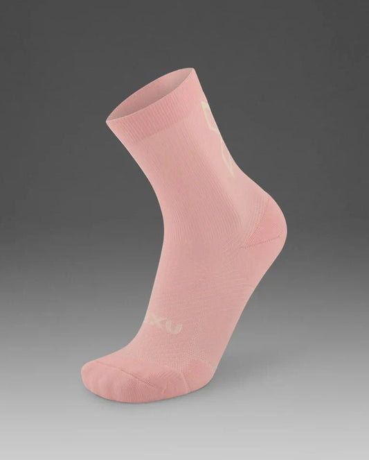 2XU South Africa - Unisex Vectr Light Cushion Crew Socks - Pink Frost/White