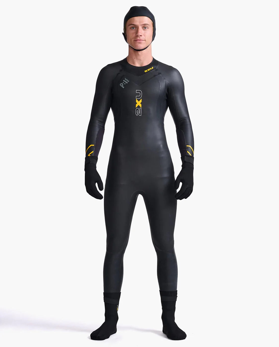 2XU Propel Neoprene Swim Cap - Black / Ambition