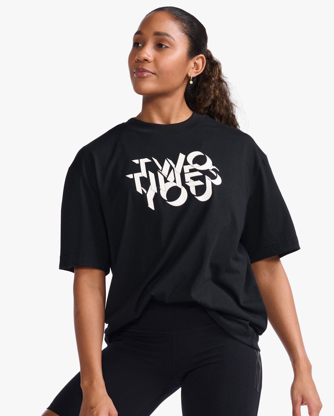 2XU South Africa - Womens Form Boyfriend Tee - Black/Two Times You