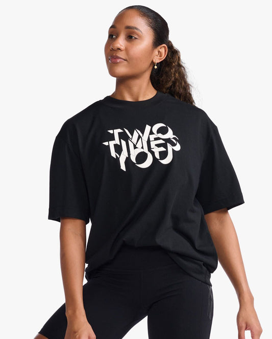 2XU South Africa - Womens Form Boyfriend Tee - Black/Two Times You
