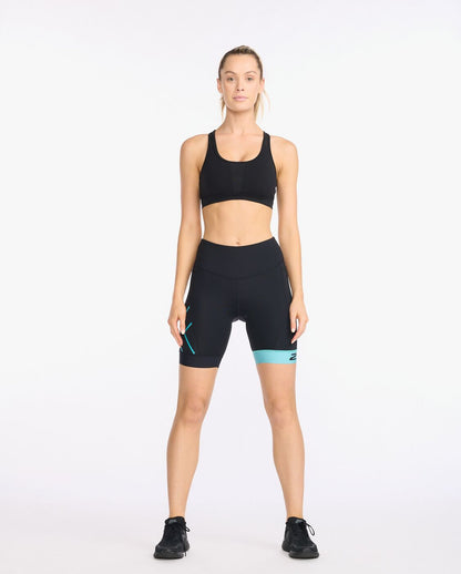 2XU South Africa - Womens Core 7 Inch Tri Short - Black/Porcelain