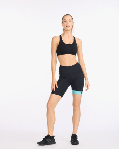 2XU South Africa - Womens Core 7 Inch Tri Short - Black/Porcelain