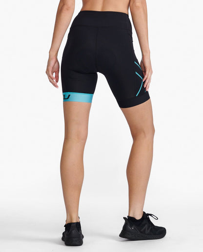 2XU South Africa - Womens Core 7 Inch Tri Short - Black/Porcelain